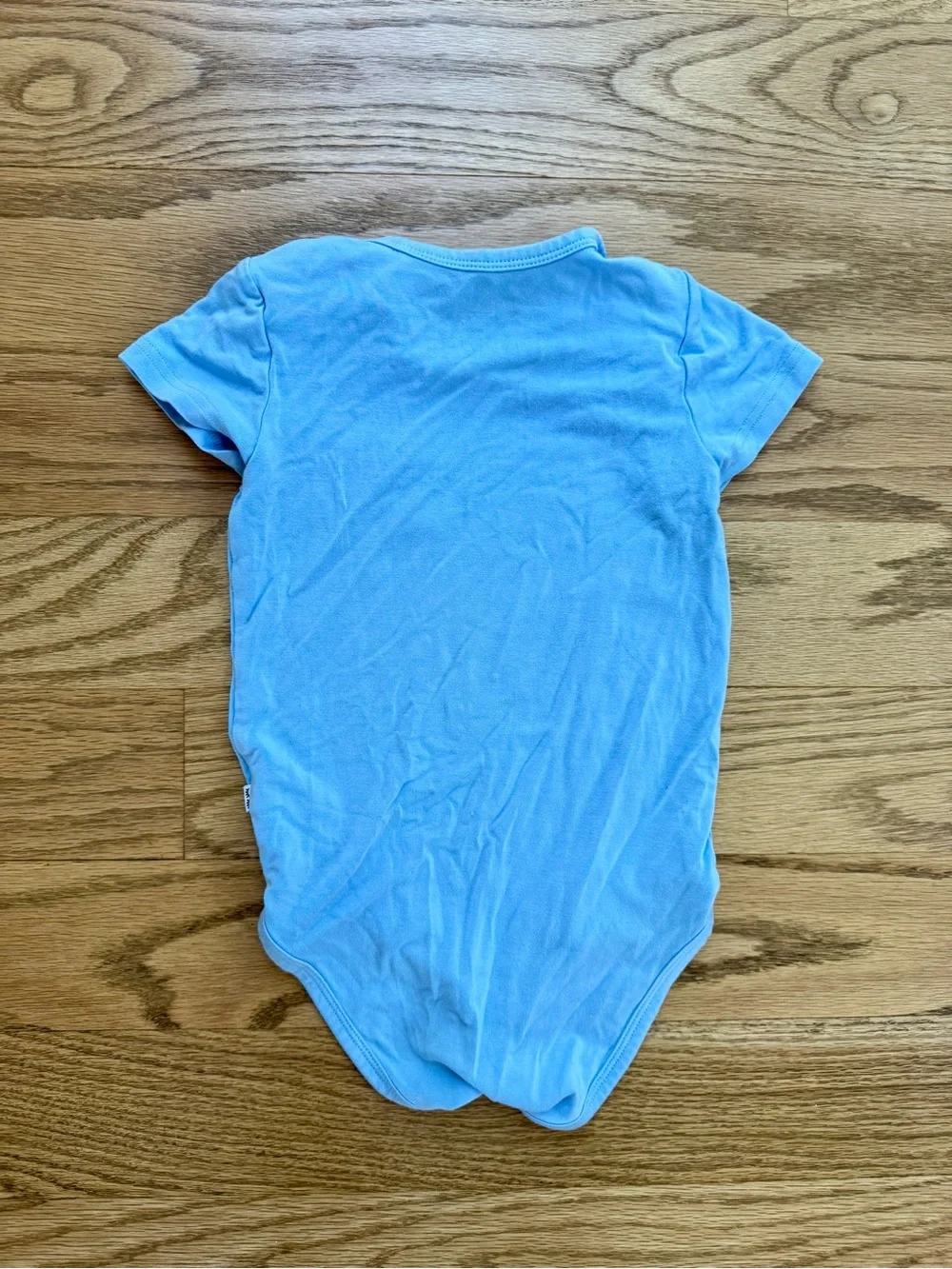 Little Sleepies bamboo Light Blue Bunny Pocket One-Piece Bodysuit